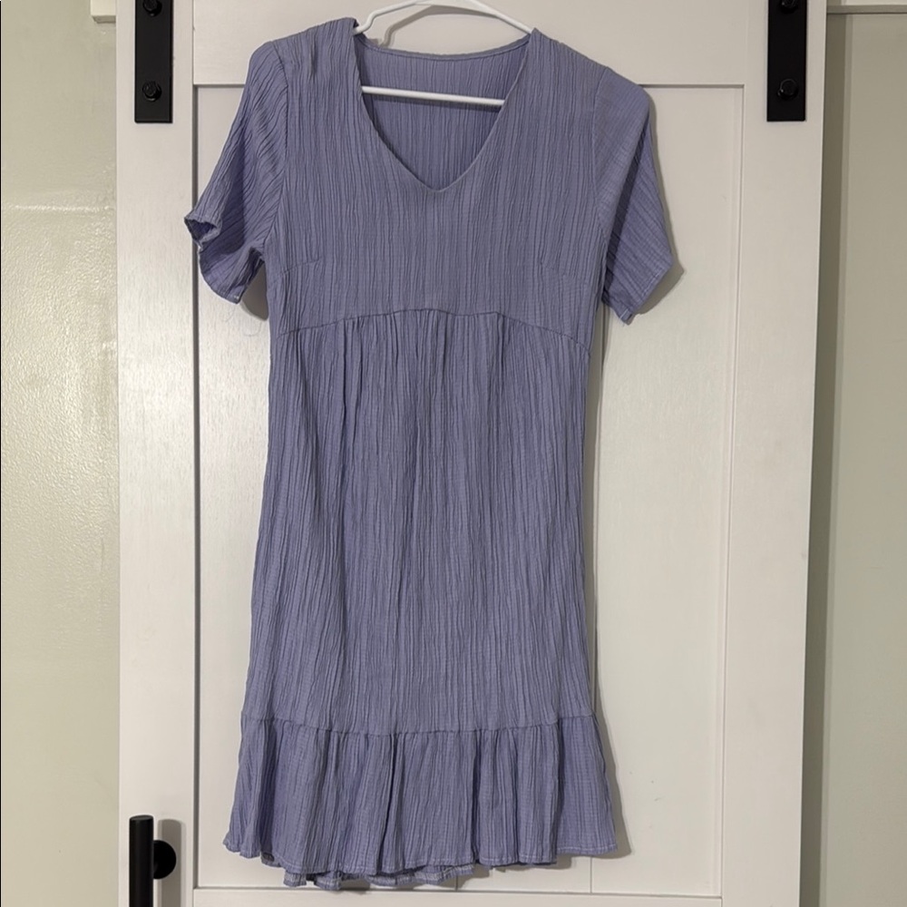 Light Purple Short Sleeve Dress